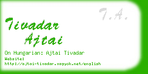 tivadar ajtai business card